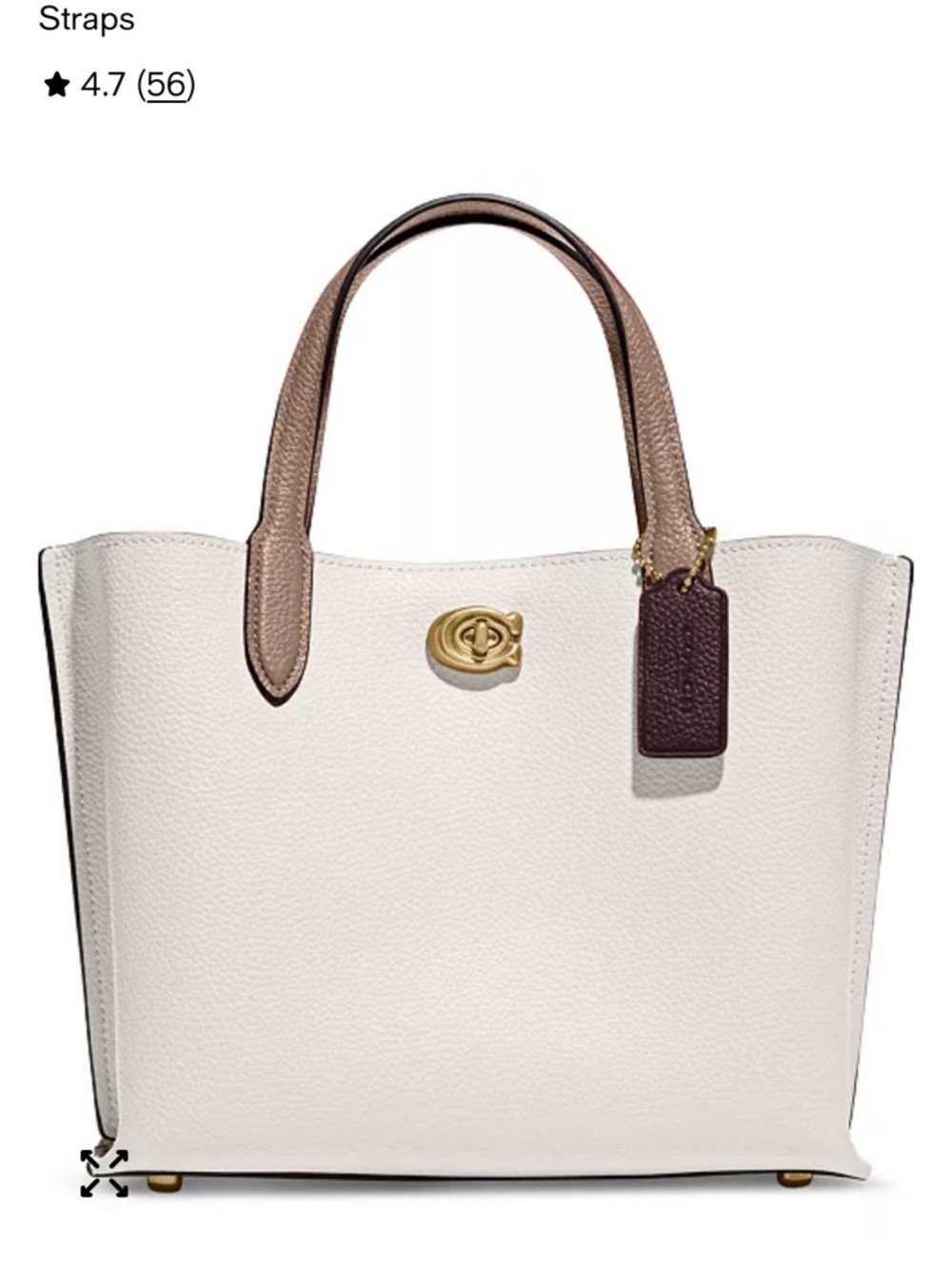 Coach Polished Pebble Leather Willow Tote 24 with Convertible Straps - Picture 5 of 6